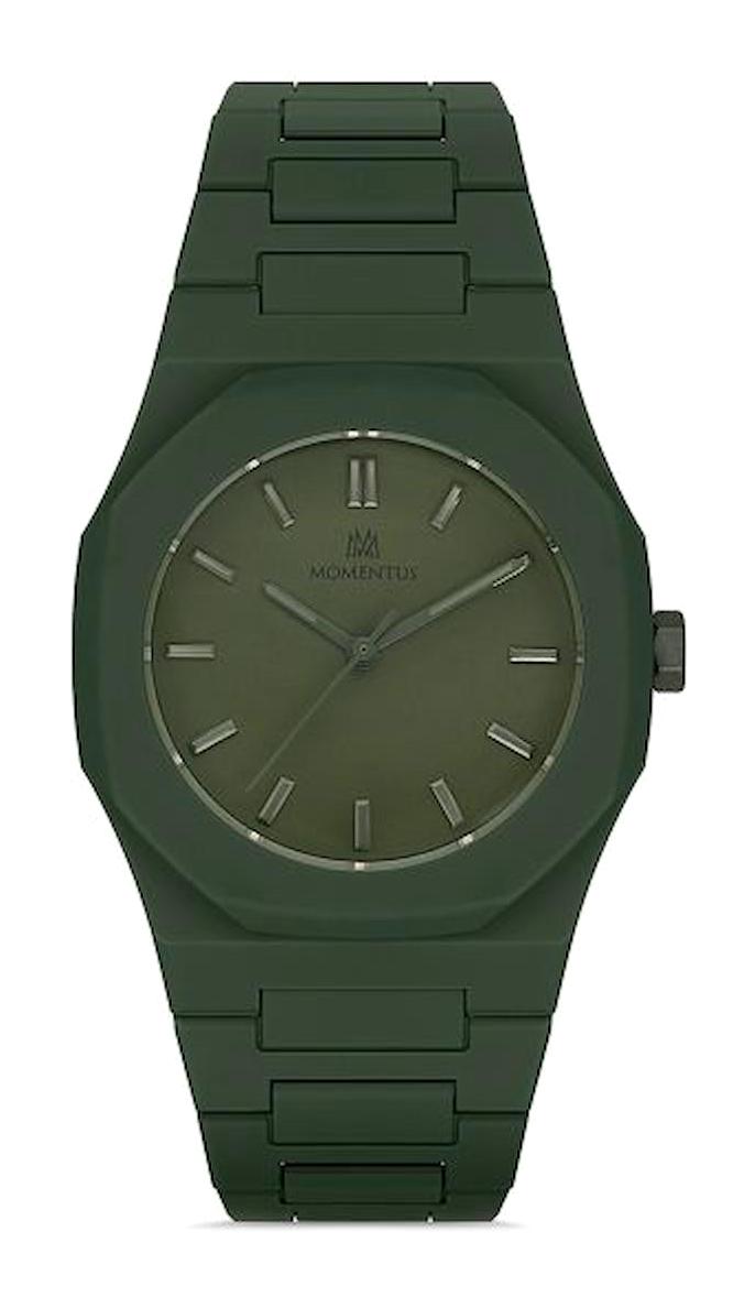 Momentus KC357Y-15SY Takvimli 41 mm Yeşil Plastik Kordon Analog Erkek Kol Saati