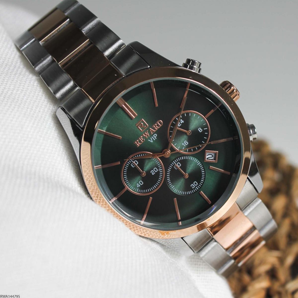 Reward RWA144795 Takvimli 43 mm Gri-Rose Gold Çelik Kordon Analog Erkek Kol Saati