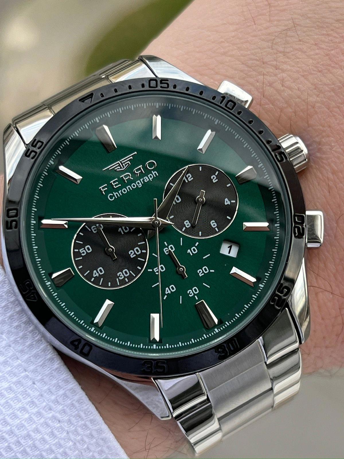 Ferro EFM31382-A6 Su Geçirmez Takvimli 44 mm Çelik Kordon Analog Erkek Kol Saati