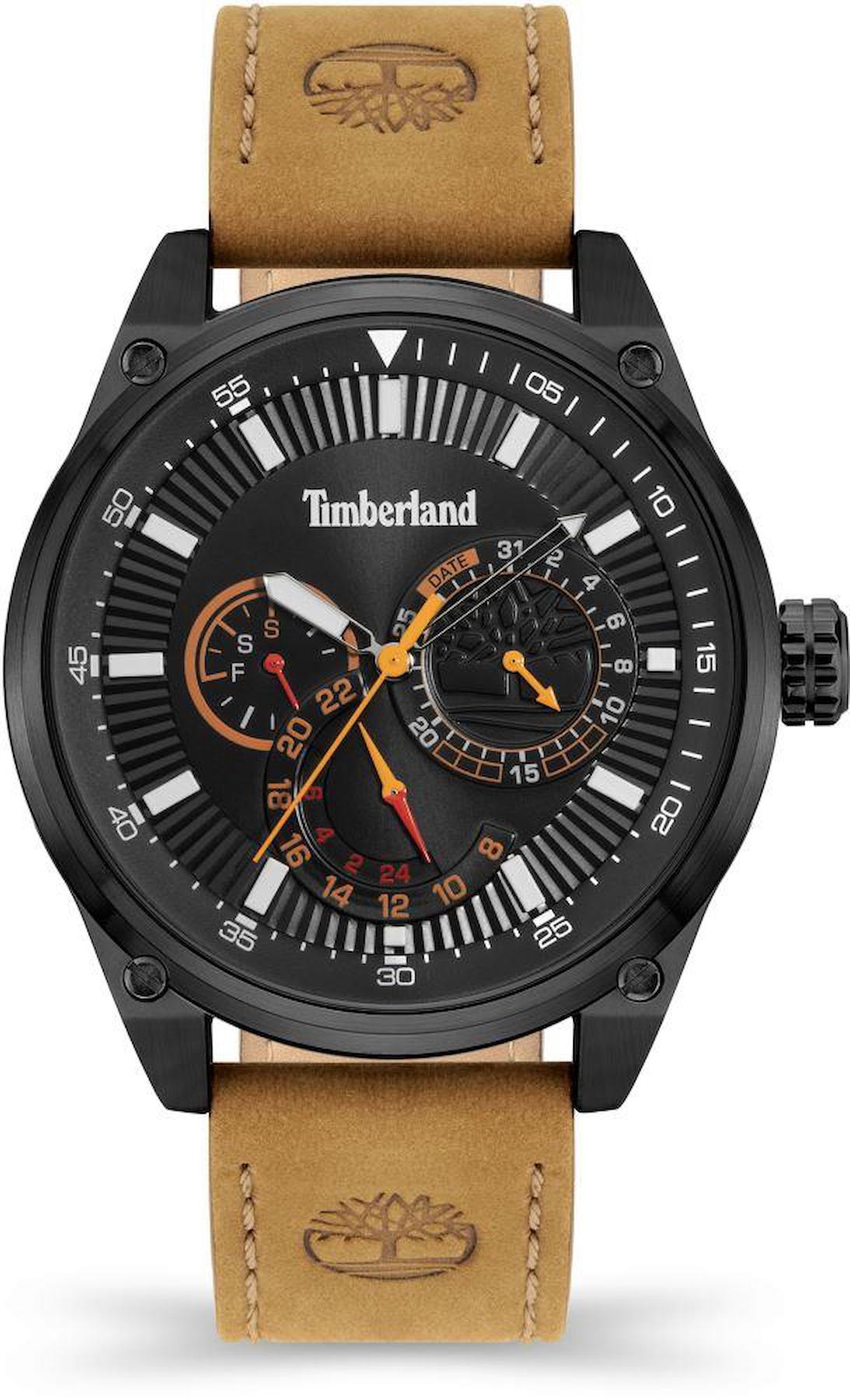 Timberland TDWGF9000902 Takvimli 44 mm Kahverengi Deri Kordon Analog Erkek Kol Saati