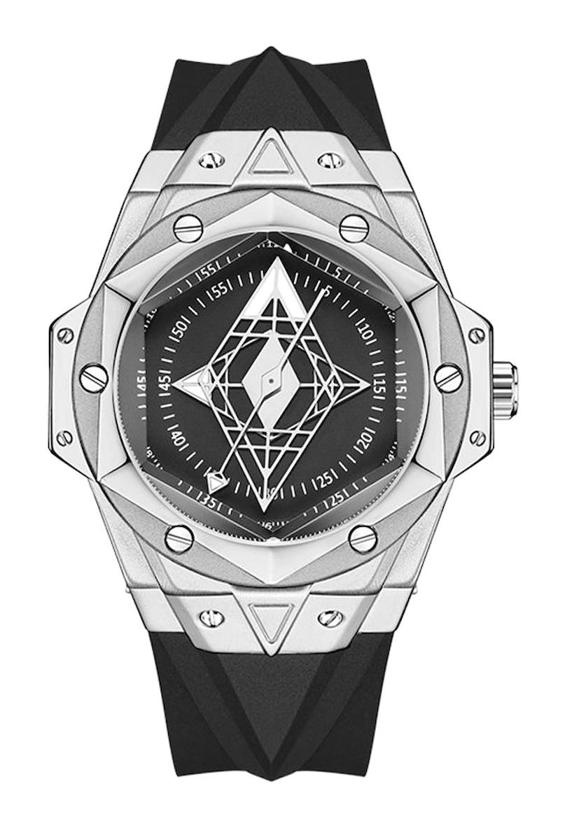 Navimarine HK001 Takvimli Siyah Silikon Kordon Analog Erkek Kol Saati