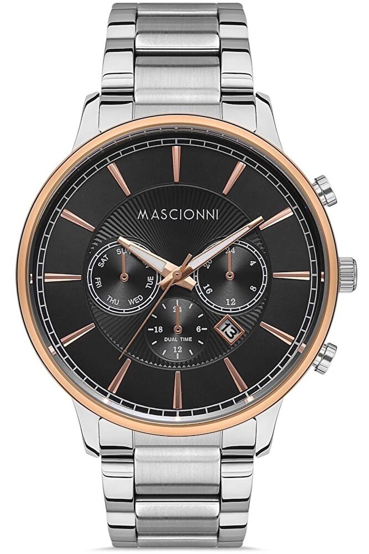 Mascionni M.1.2002A.06 Takvimli 44 mm Çelik Kordon Analog Erkek Kol Saati