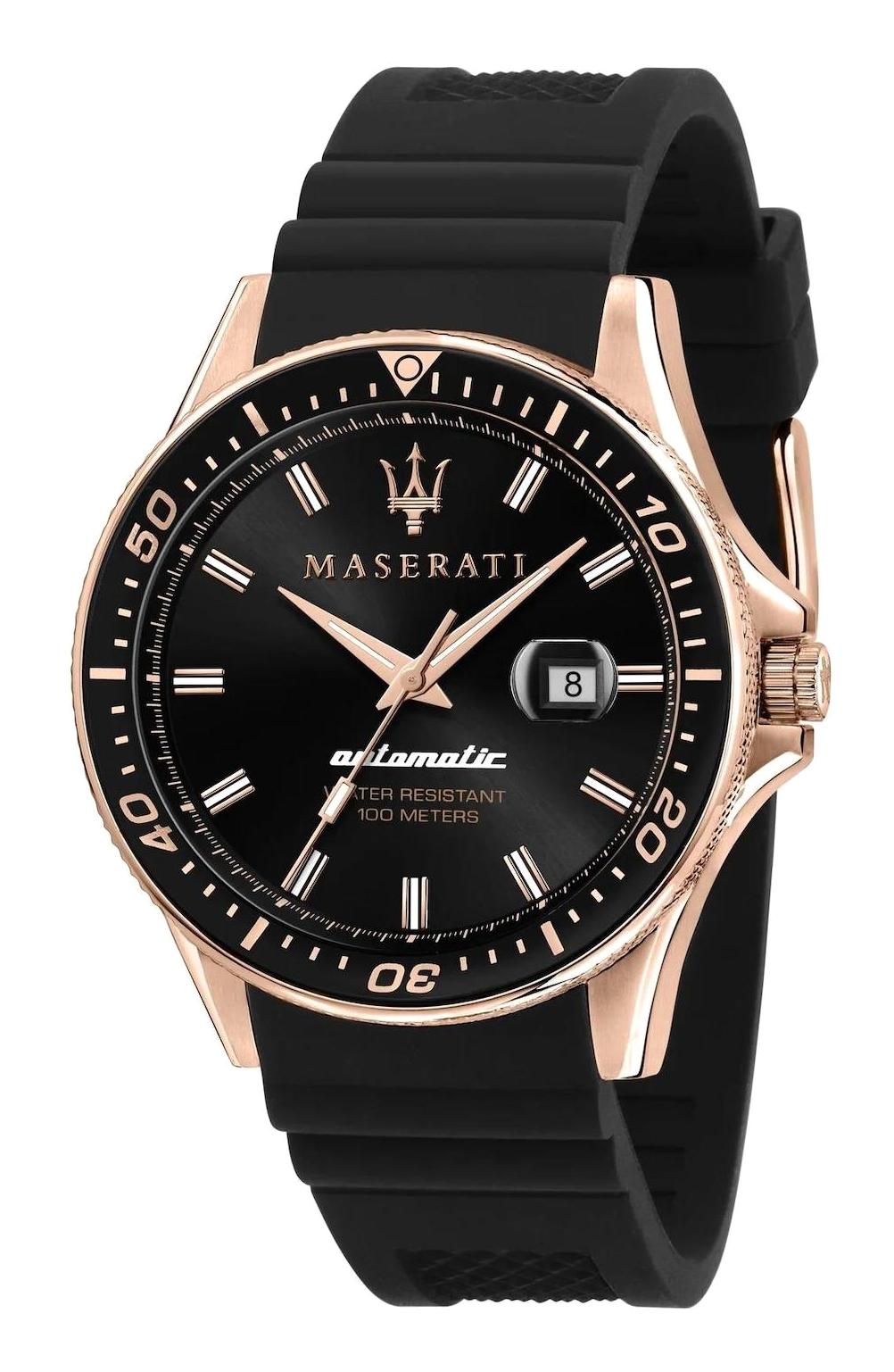 Maserati R8821140001 Takvimli 44 mm Siyah Silikon Kordon Analog Erkek Kol Saati