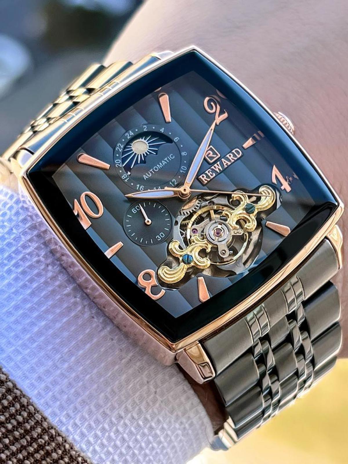 Reward EA.143505 45 mm Antrasit Çelik Kordon Analog Erkek Kol Saati