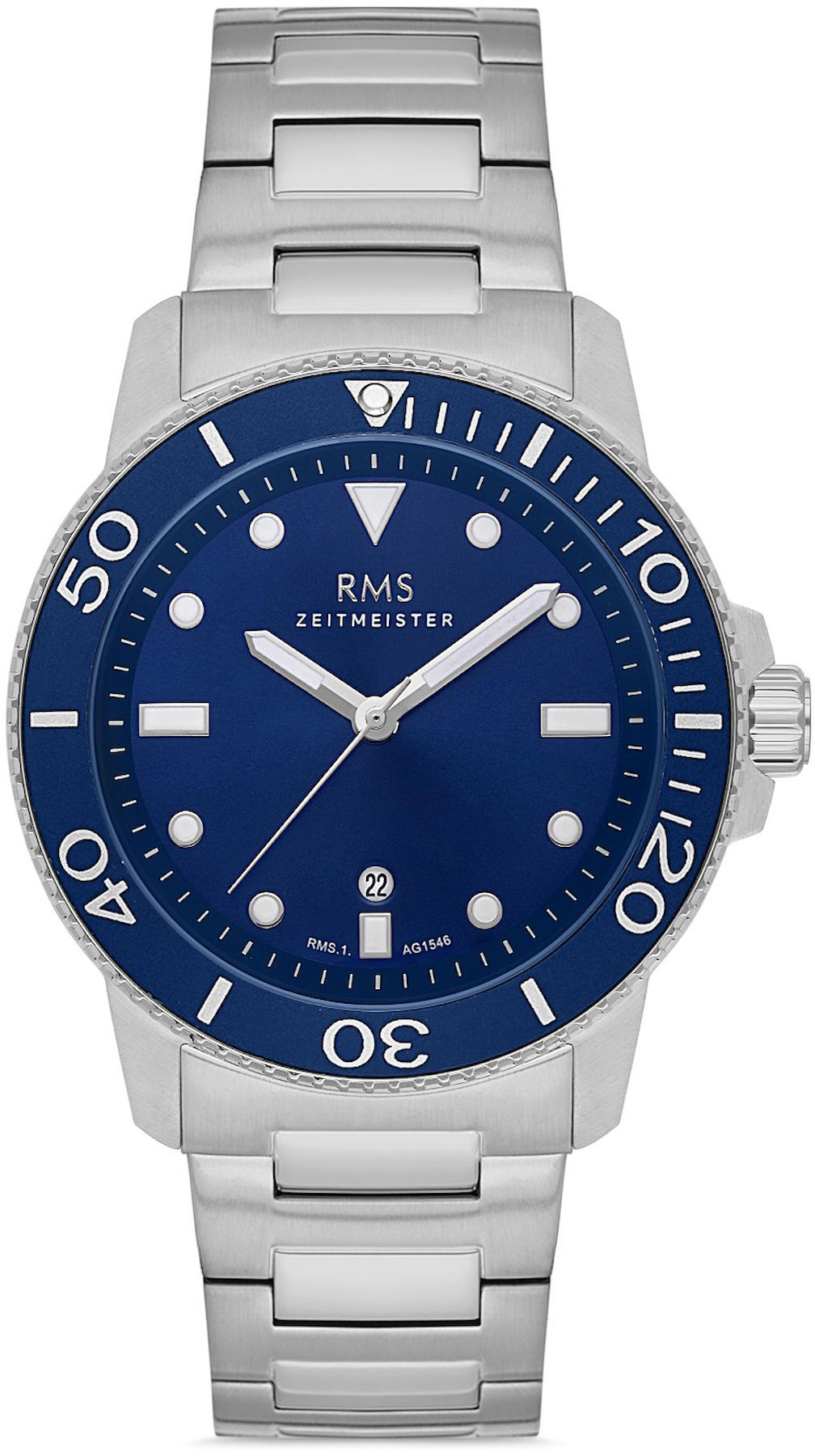 Romanson RMS.1.AG1546.02 Takvimli 42 mm Çelik Kordon Analog Kol Saati