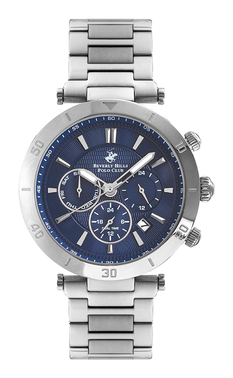Beverly Hills Polo Club BP3209X350 Takvimli 44 mm Metal Kordon Analog Erkek Kol Saati