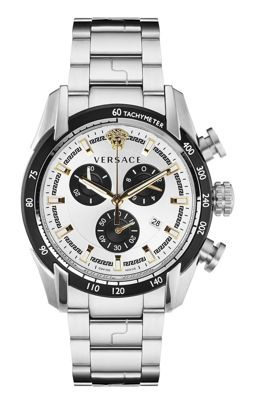 Versace VRSCVE2I00321 Takvimli 43 mm Çelik Kordon Analog Erkek Kol Saati