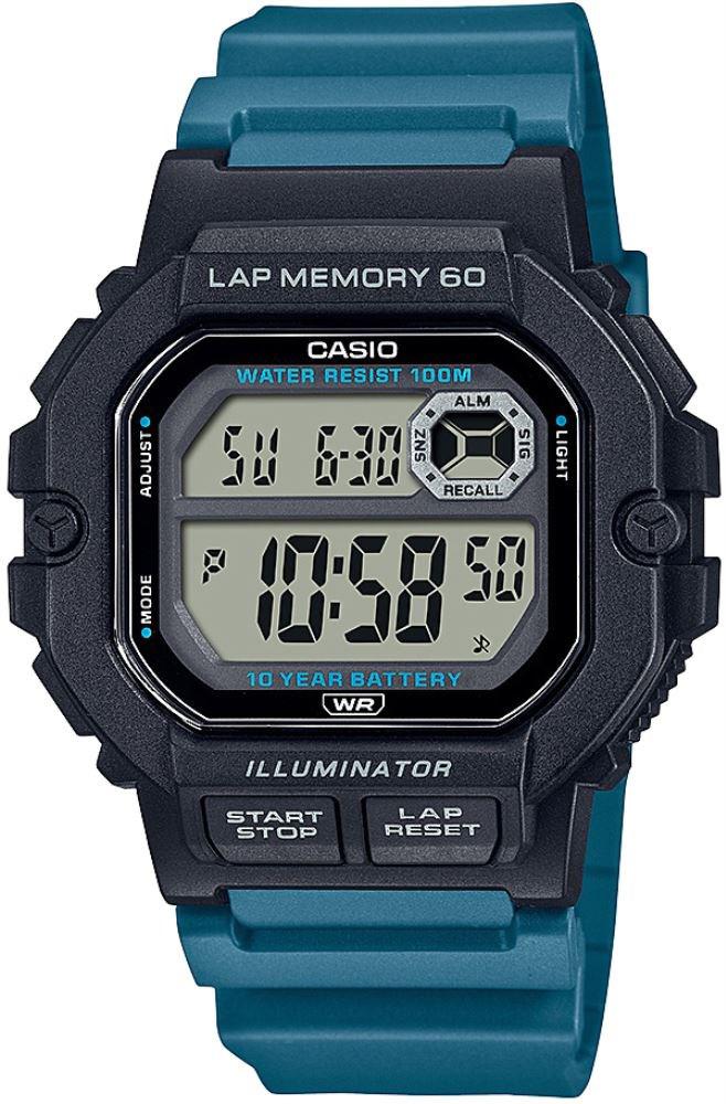 Casio WS-1400H-3AVDF Takvimli 44 mm Mavi Çelik Kordon Dijital Erkek Kol Saati
