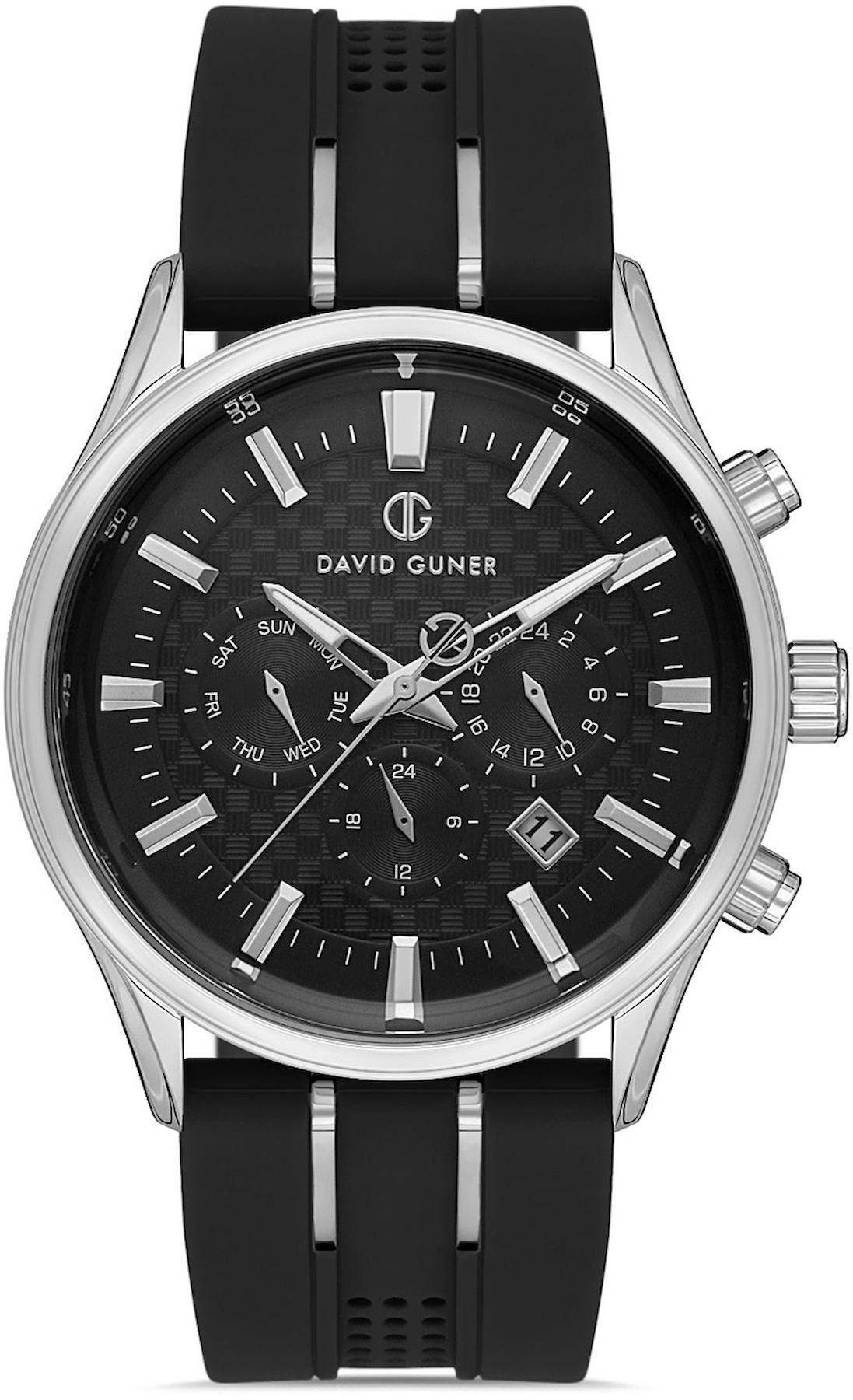 David Guner DG-8271GD-J2 Takvimli 42 mm Siyah Metal Kordon Analog Kol Saati