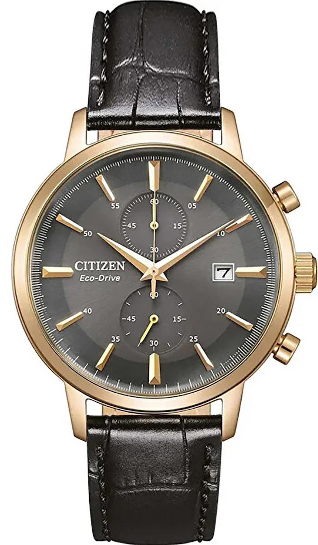 Citizen CA7067-11H Takvimli 42 mm Siyah Deri Kordon Analog Erkek Kol Saati
