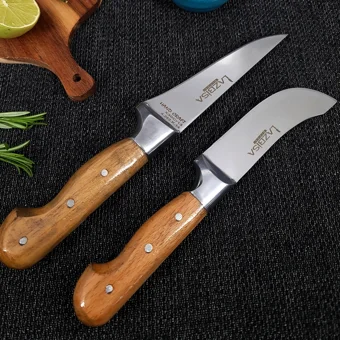 Lazbisa Hand Craft 2 Parça Mutfak Bıçak Seti Et Ekmek Sebze Meyve Bıçak ( No: Yüzme - Sıyırma )