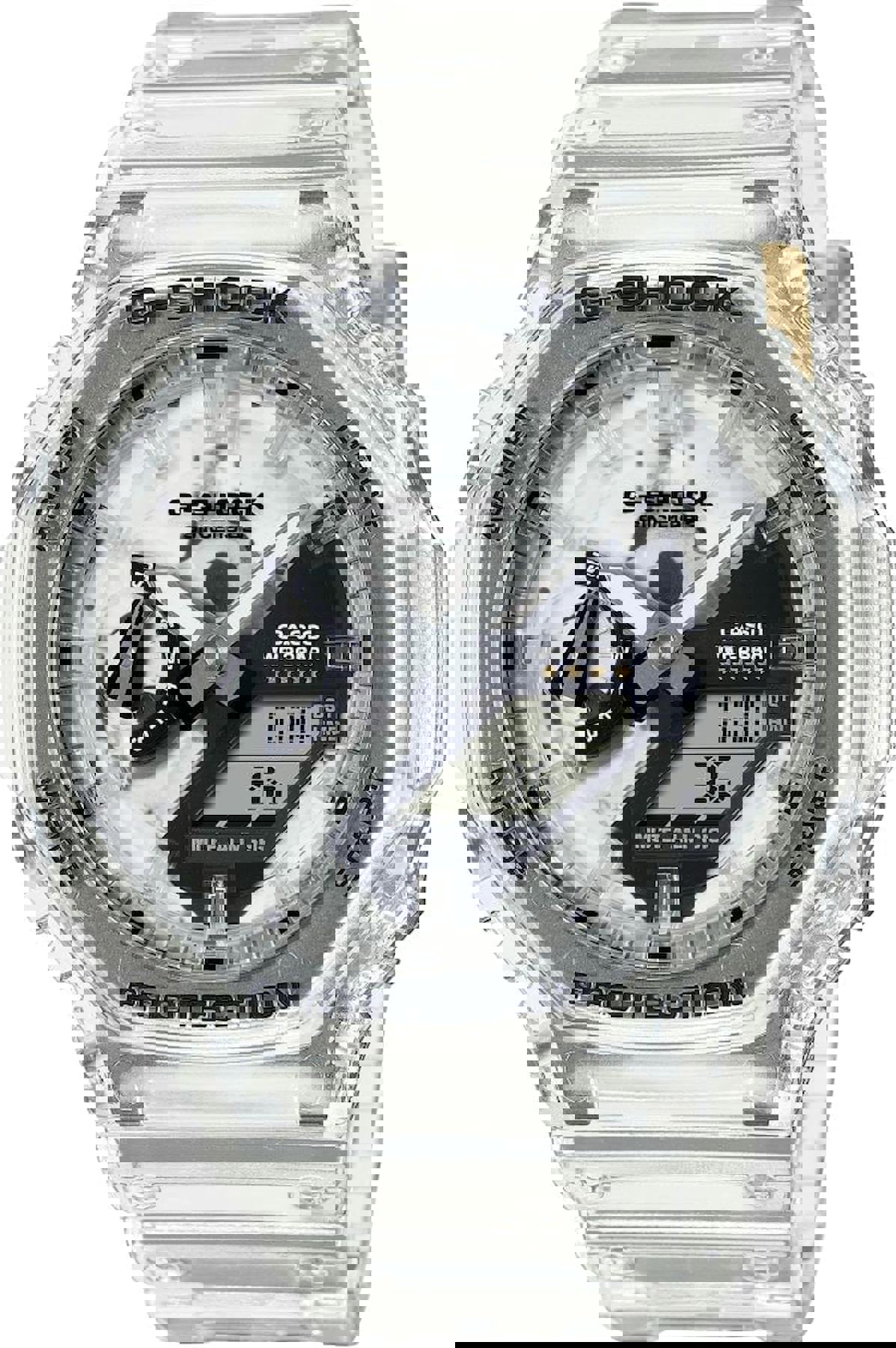 Casio GA-2140RX-7ADR Takvimli Şeffaf Plastik Kordon Analog Erkek Kol Saati