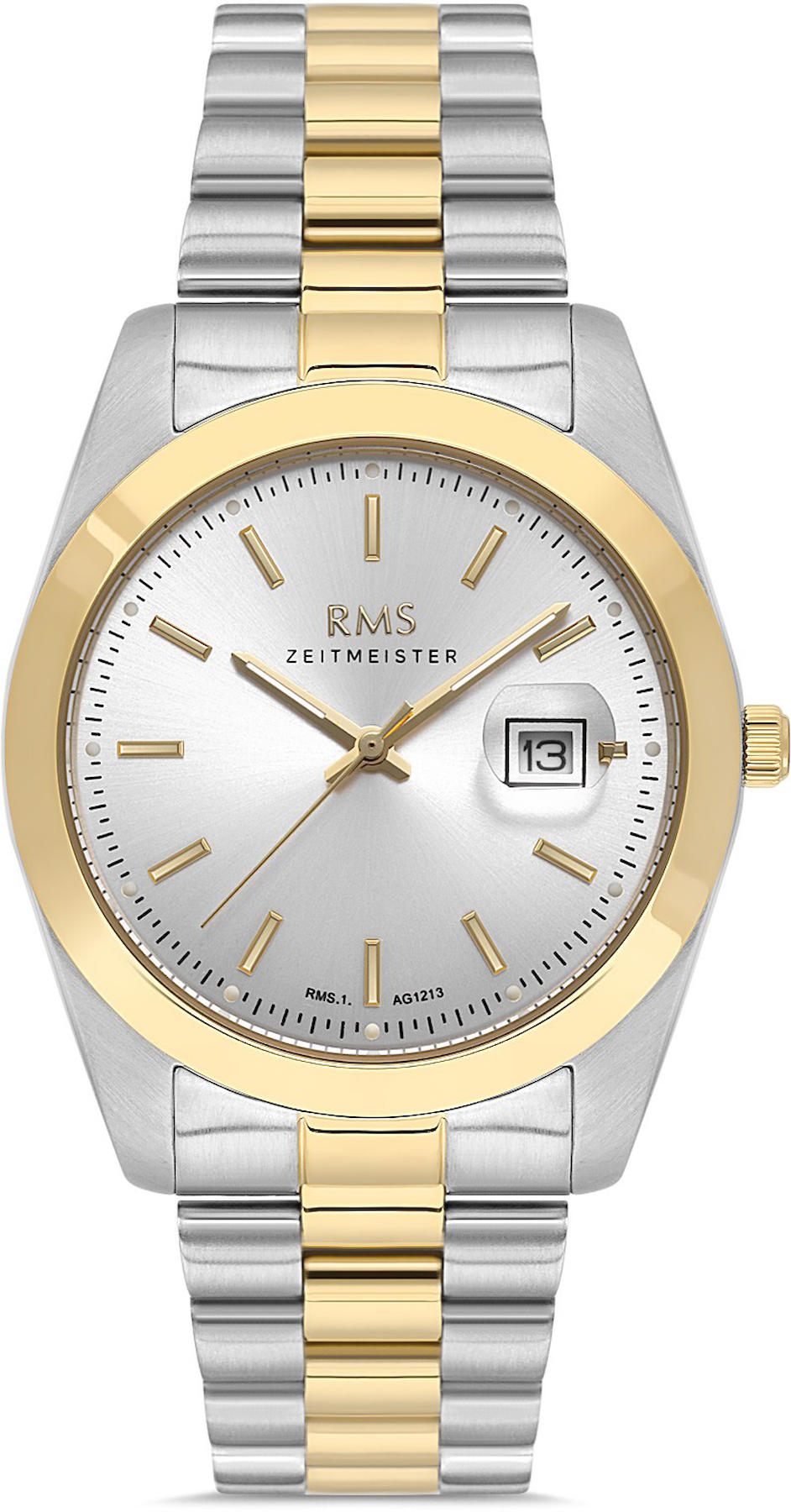 Romanson RMS.1.AG1213.09 Takvimli 40 mm Altın-Çelik Kordon Analog Kol Saati