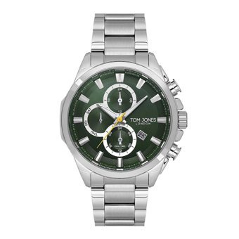 Tom Jones TOMJ-1-2307-03 Takvimli 44 mm Metal Kordon Analog Erkek Kol Saati