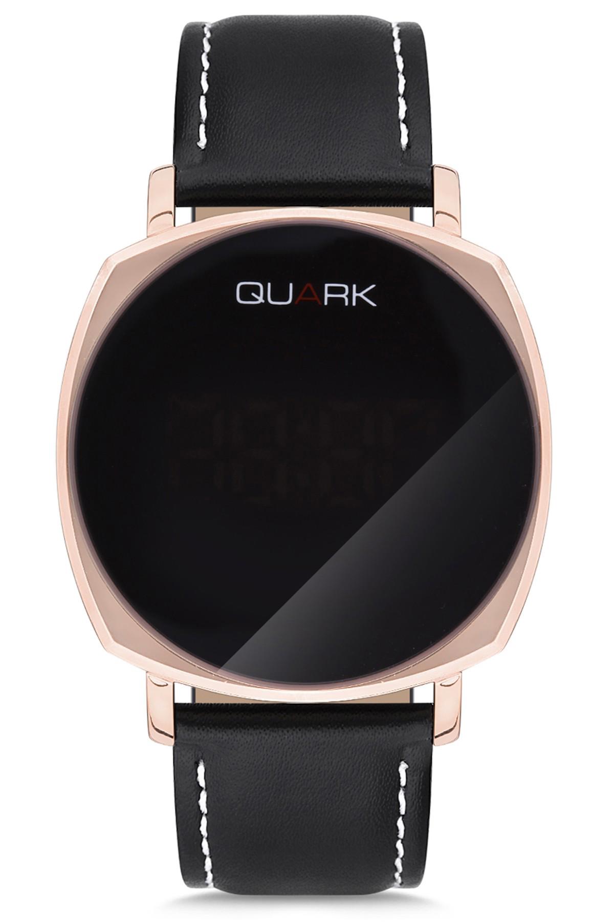 Quark QLD-100RL-1A 34 mm Siyah Çelik Kordon Analog Kol Saati