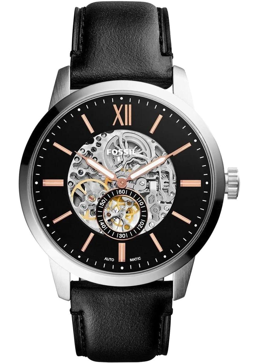 Fossil ME3153 48 mm Siyah Deri Kordon Analog Erkek Kol Saati