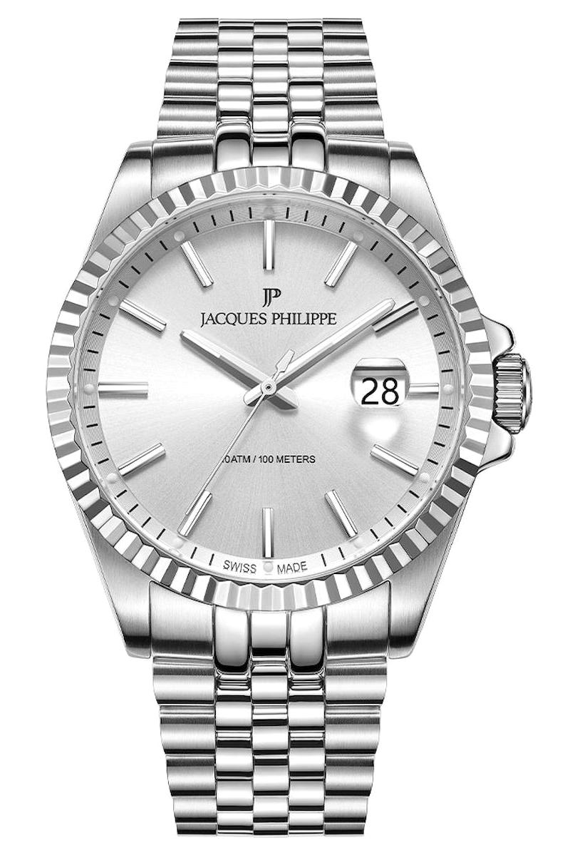 Jacques Philippe JPQGS591326 Takvimli 41 mm Çelik Kordon Analog Erkek Kol Saati