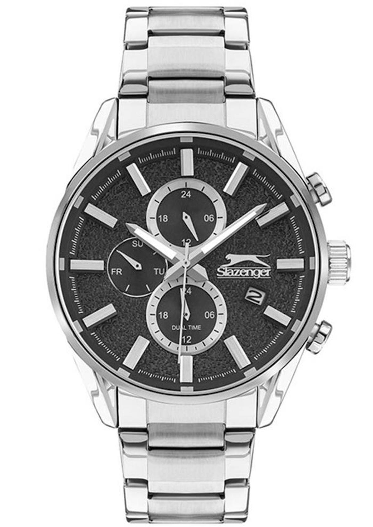 Slazenger SL.09.2059.2.05 Takvimli 44 mm Çelik Kordon Analog Erkek Kol Saati