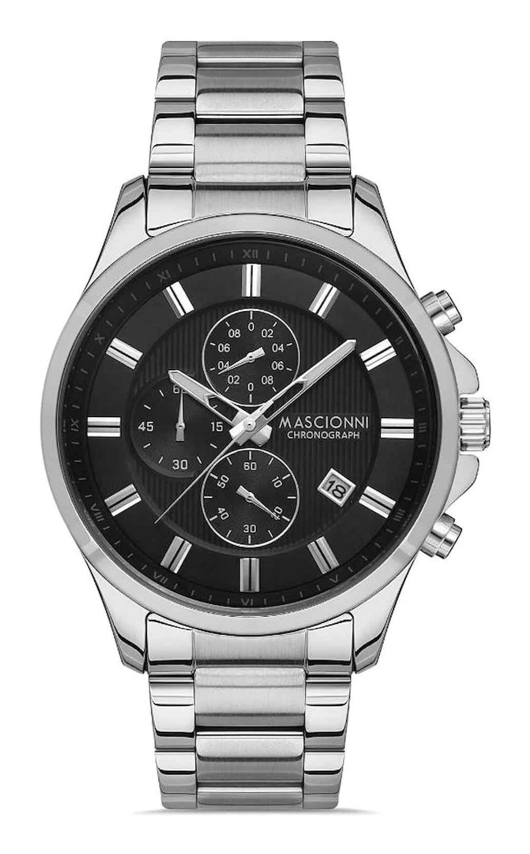 Mascionni M.1.1197.02 Takvimli 45 mm Metal Kordon Analog Erkek Kol Saati