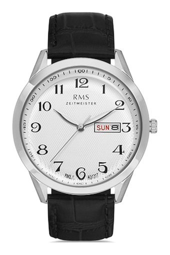 Romanson RMS.1.AG1317.18 Takvimli 41 mm Siyah Deri Kordon Analog Erkek Kol Saati