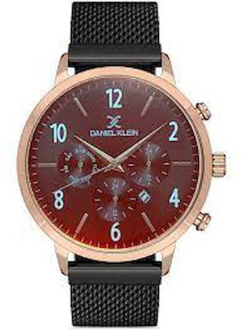 Daniel Klein DKM011814I-04 Takvimli 42 mm Siyah Metal Kordon Analog Erkek Kol Saati