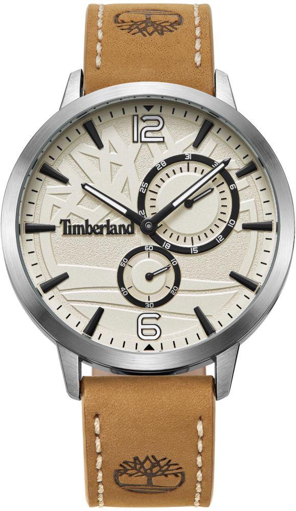 Timberland TDWGF2182102 Takvimli 45 mm Kahverengi Deri Kordon Analog Kol Saati