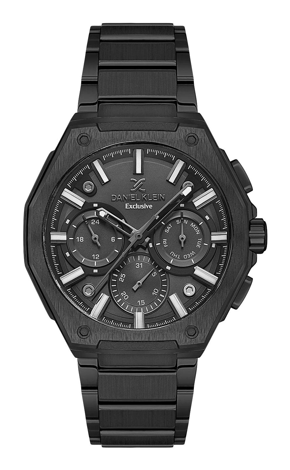 Daniel Klein DK.1.13677-5 Takvimli 44 mm Siyah Metal Kordon Analog Erkek Kol Saati