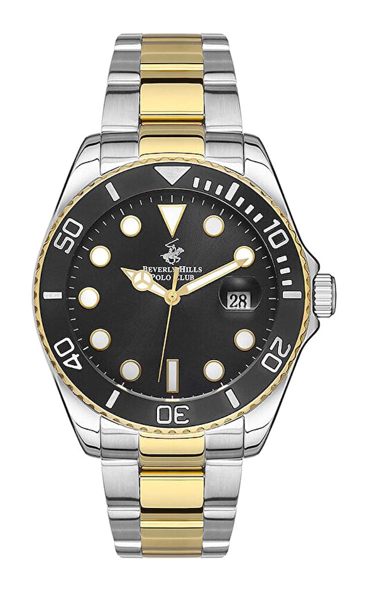 Beverly Hills Polo Club BP3328X250 Takvimli 42 mm Altın-Çelik Kordon Analog Erkek Kol Saati