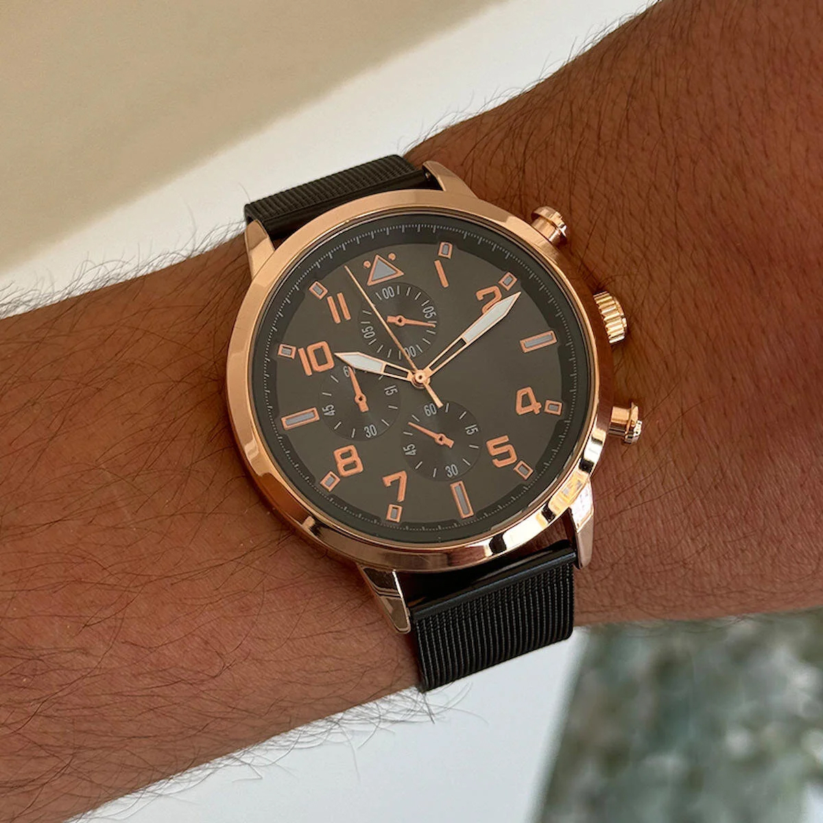 Spectrum SP05 Takvimli 44 mm Çelik Kordon Analog Erkek Kol Saati