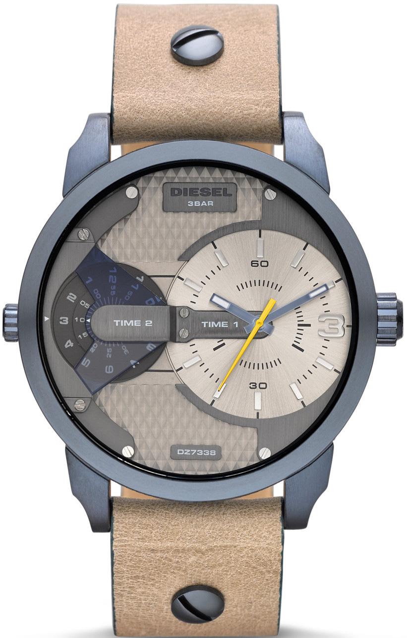Diesel DZ7338 Takvimli 42 mm Krem Deri Kordon Analog Kol Saati