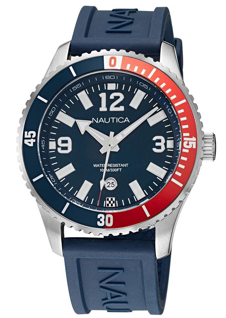 Nautica NAPPBS159 Takvimli 43 mm Lacivert Silikon Kordon Analog Erkek Kol Saati