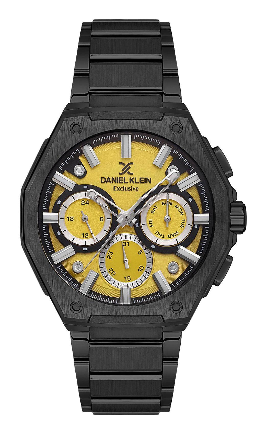 Daniel Klein DK.1.13677-7 Takvimli 44 mm Siyah Metal Kordon Analog Erkek Kol Saati