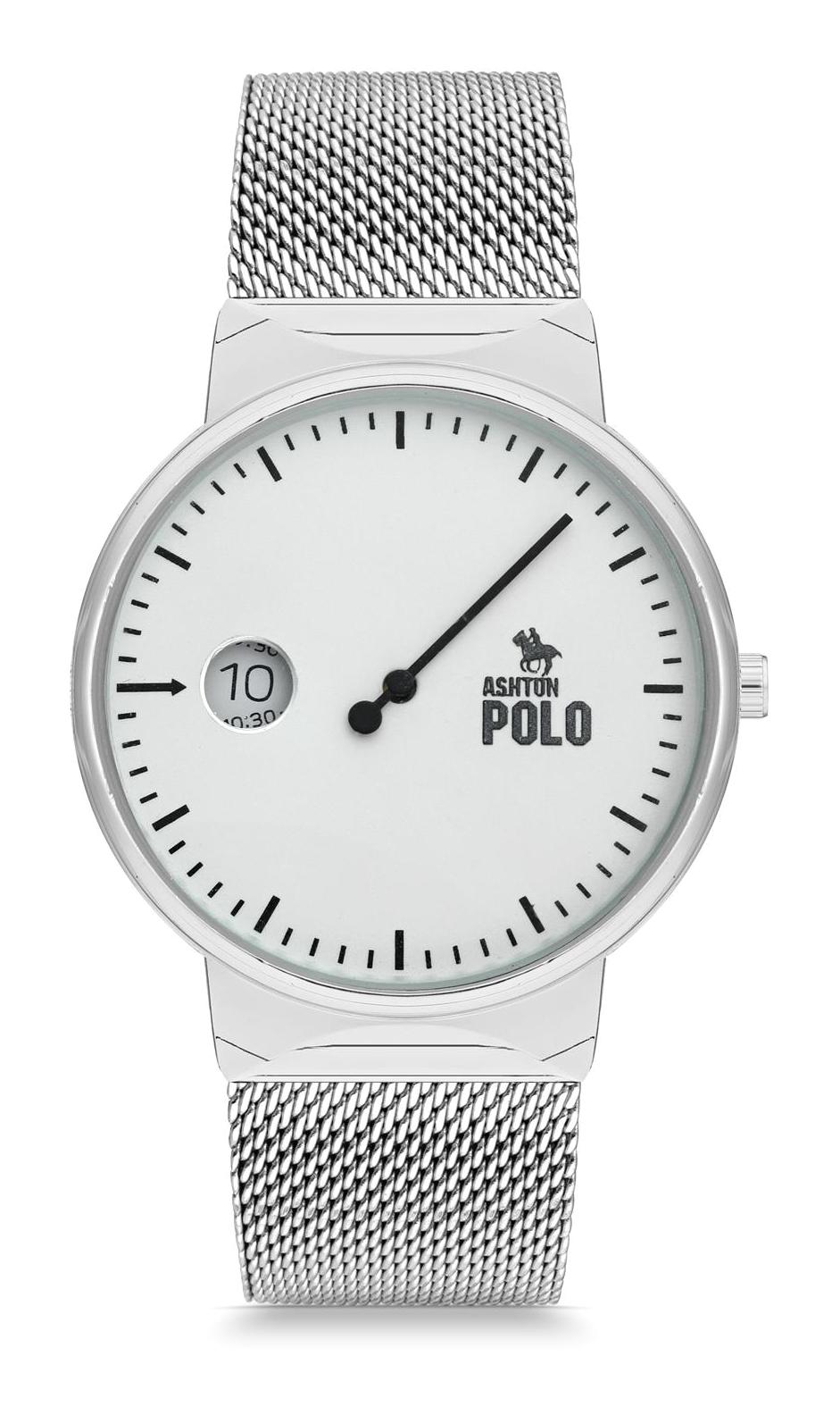 Ashton Polo ZEG27024C Takvimli 44 mm Metal Kordon Analog Erkek Kol Saati