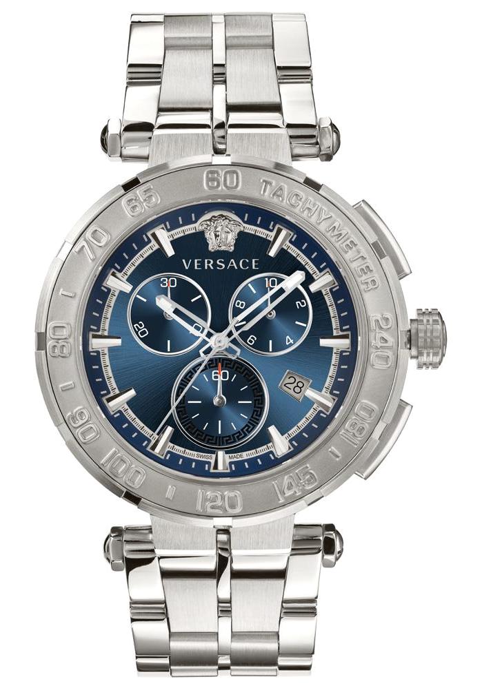 Versace VRSCVEPM00420 Takvimli 45 mm Çelik Kordon Analog Erkek Kol Saati