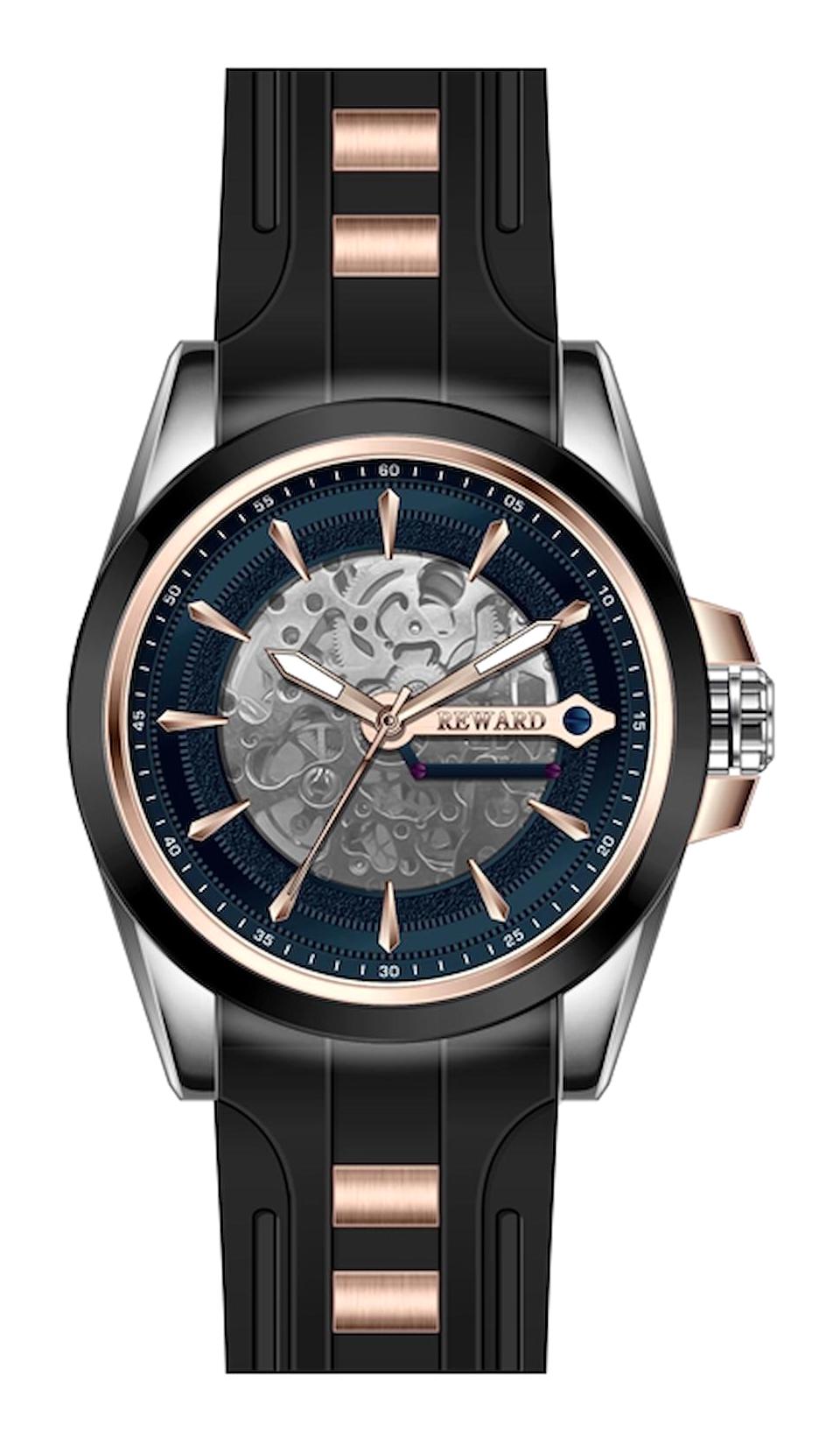 Reward A144598 45 mm Rose Gold-Siyah Silikon Kordon Analog Erkek Kol Saati