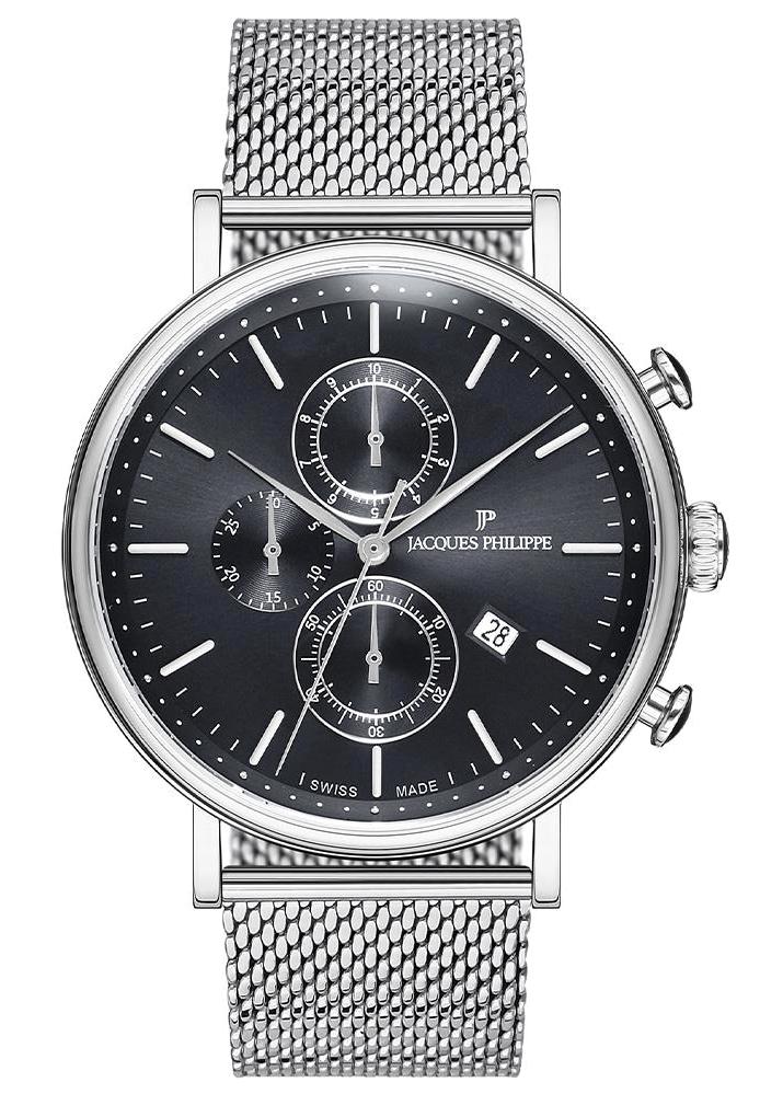 Jacques Philippe JPQGC021216 Takvimli 44 mm Çelik Kordon Analog Erkek Kol Saati