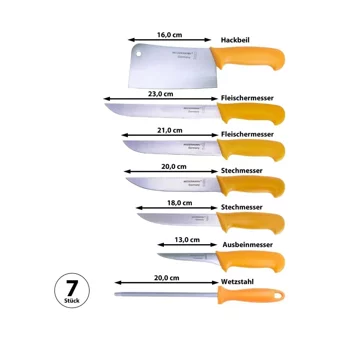 Messermann Germany | Bıçak Seti - (7 Parça / Sarı)