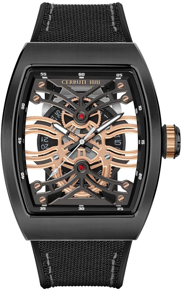 Cerruti 1881 CIWGN2113401 Takvimli Siyah Çelik Kordon Analog Erkek Kol Saati