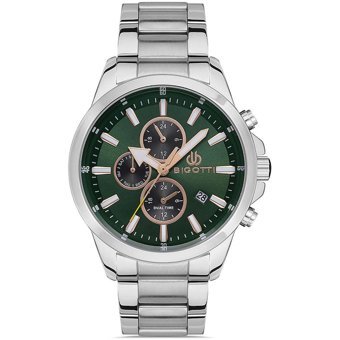 Bigotti BG.1.10386.3 Takvimli 46 mm Çelik Kordon Analog Erkek Kol Saati