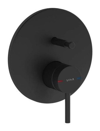 Vitra Origin Çelik Tekli Aç Kapa Yarı Ankastre Banyo Bataryası Siyah