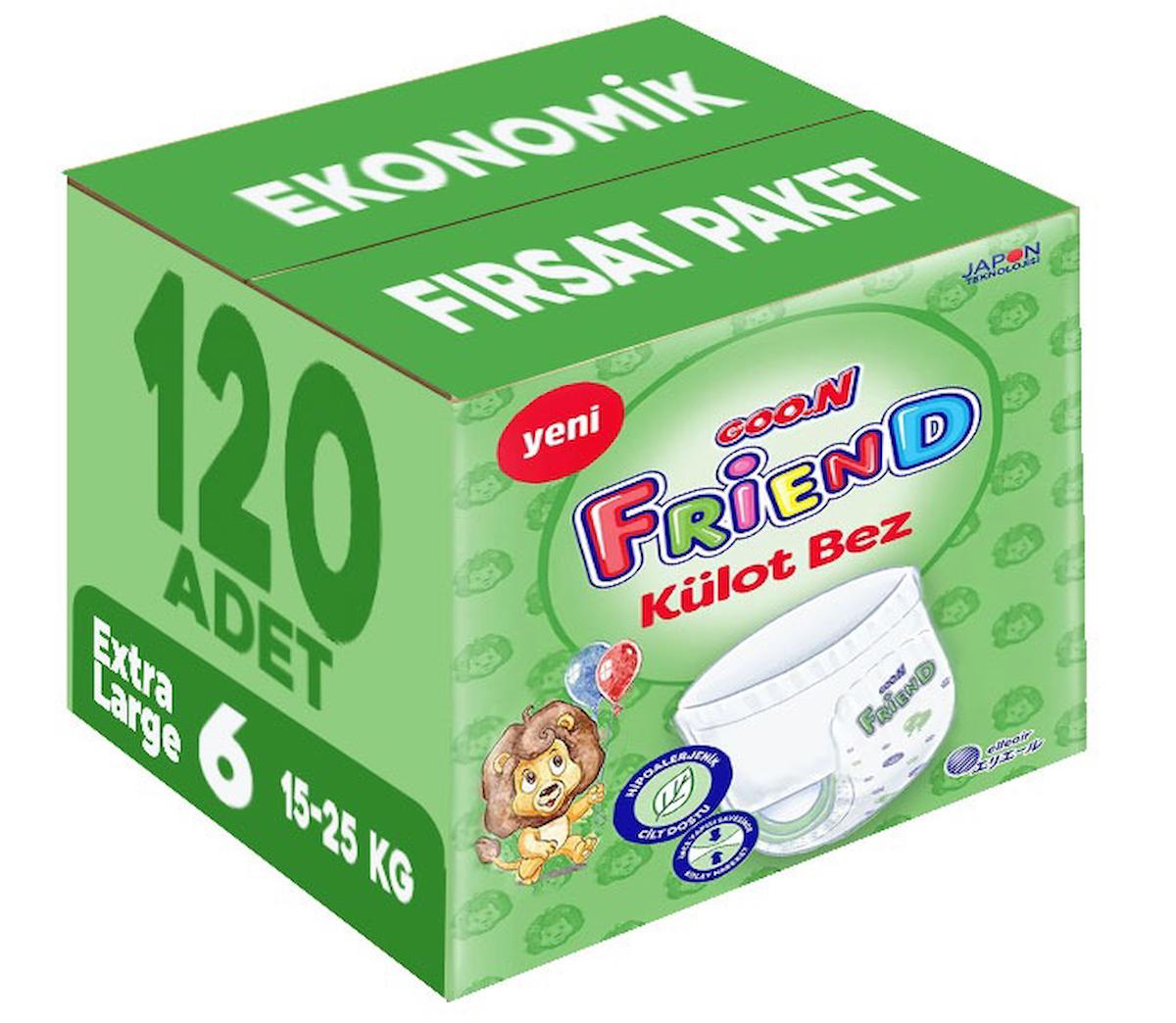 Goon Friend 6 Numara Külot Bebek Bezi 120'li