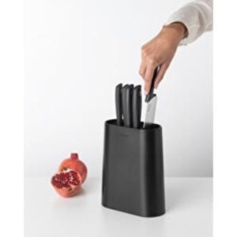 Brabantia Tasty+ Dark Grey Bıçak Seti ve Bloğu