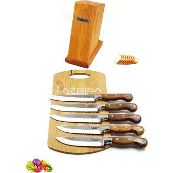 Lazbisa Mutfak Bıçak Seti Kütük Et Ekmek Sebze Meyve Bıçağı 6 Lı Set