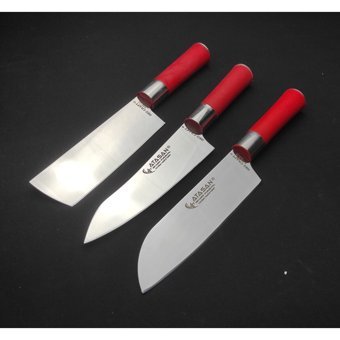 Atasan Red Craft 3'lü Bıçak Seti - Kırmızı