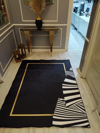 Doruklar Home Collection Krem 0.8 mm Mikropolyester Leke Tutmaz Yıkanabilir İnce Kaymaz Taban Dikdörtgen Makine Dokuma Antre Halısı 160x230 cm