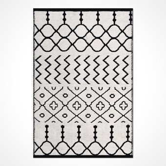 Crea Halı West A0044 Krem 4 mm Polyester Toz Tutmaz Yıkanabilir İnce Pamuk Taban Dikdörtgen Makine Dokuma Salon Halısı 80x200 cm