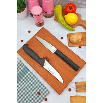 Castle Kitchen Mutfak Bıçak Seti 2 Parça Suşi Bıçağı Et Ekmek Sebze Meyve Doğrama Kesme No :1 - Siyah