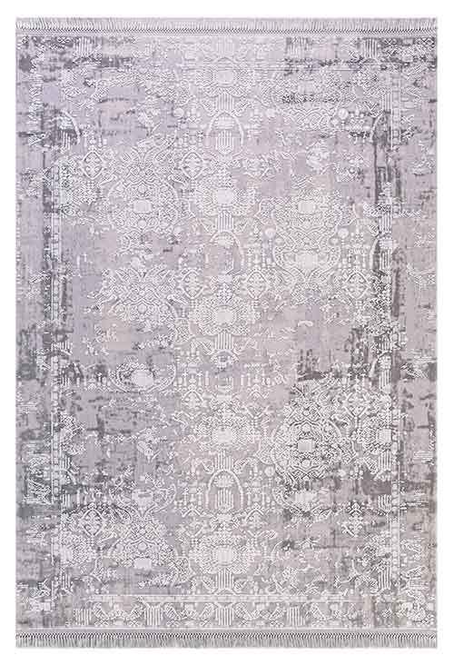 Artemis Halı Inspirations 0651G Gri Akrilik Yıkanabilir İnce Kaymaz Jüt Taban Dikdörtgen Makine Dokuma Salon Halısı 120x160 cm