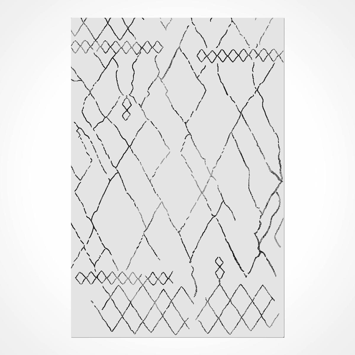 Crea Halı Monaco 16711 Krem 8 mm Polyester Toz Tutmaz Yıkanabilir Orta Soyut Temalı Dikdörtgen Makine Dokuma Salon Halısı 120x200 cm