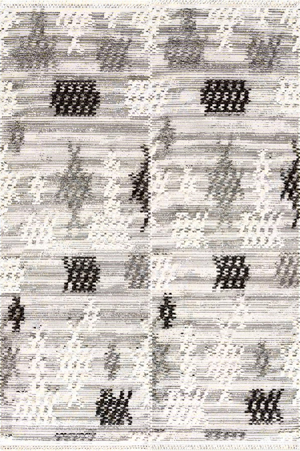 Enti Halı Step 2205 Gri 10 mm Polyester Antibakteriyel Yıkanabilir Orta Dikdörtgen Makine Dokuma Salon Halısı 200x300 cm
